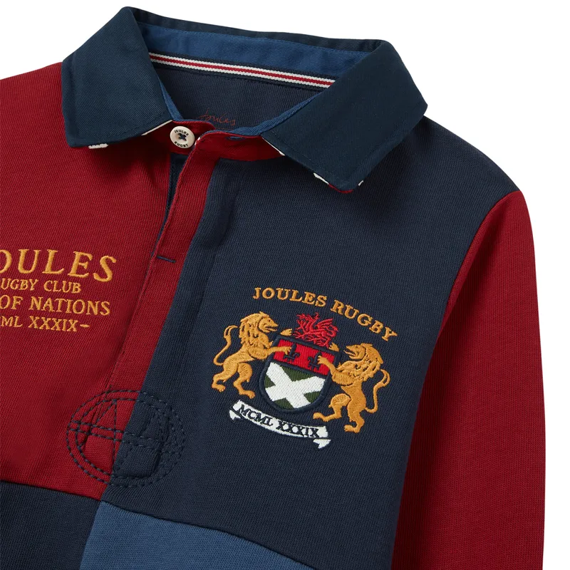 Joules Boys Union Rugby Shirt - French Navy-4
